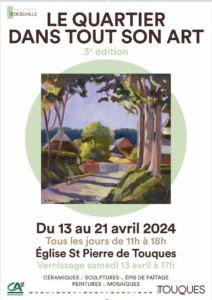 Affiche exposition à Touques en avril 2024