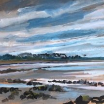 Baie du mont Saint-Michel, aquarelle