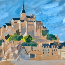 Le Mont-Saint-Michel, Aquarelle