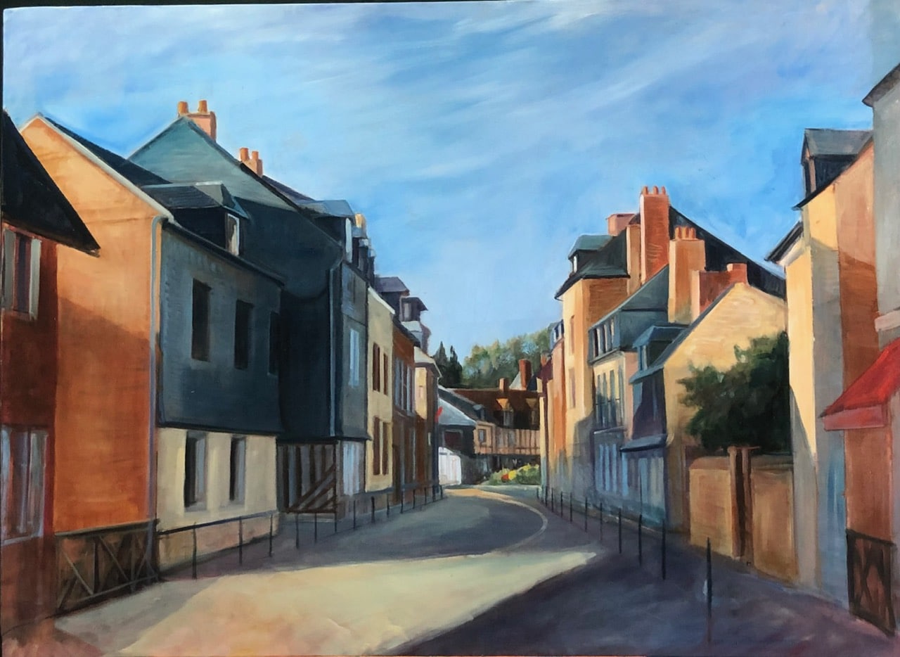 Grande rue de Touques — huile